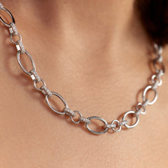 Parte Di Me Bibbiena Poppi Adriane 925 Sterling Silver Link Necklace PDM34107