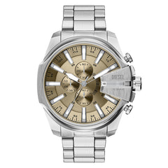 Diesel Mega Chief Slim Round Gold Dial Watch DZ4702