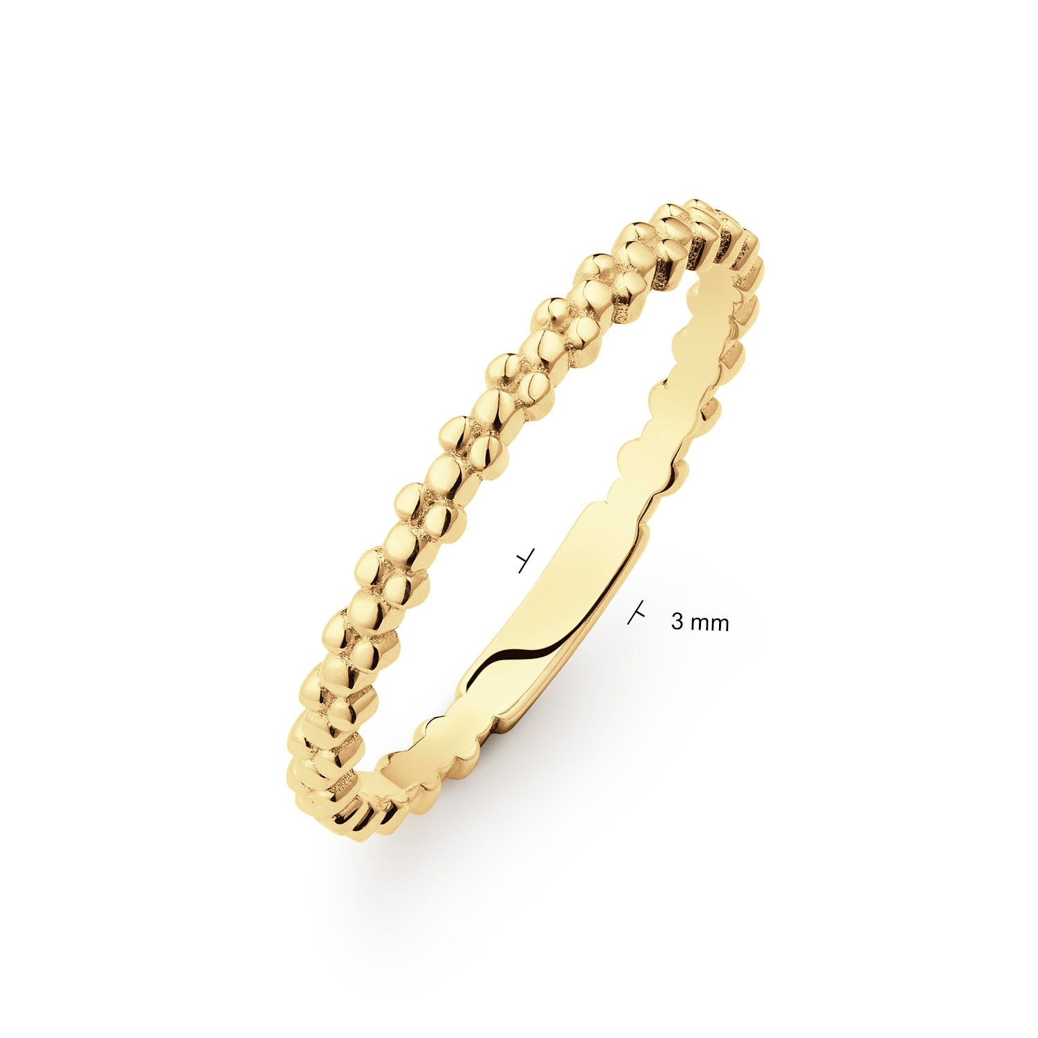 Jackie Gold Caviar 14 Karat Gold Ring 585 JKR25.526-52