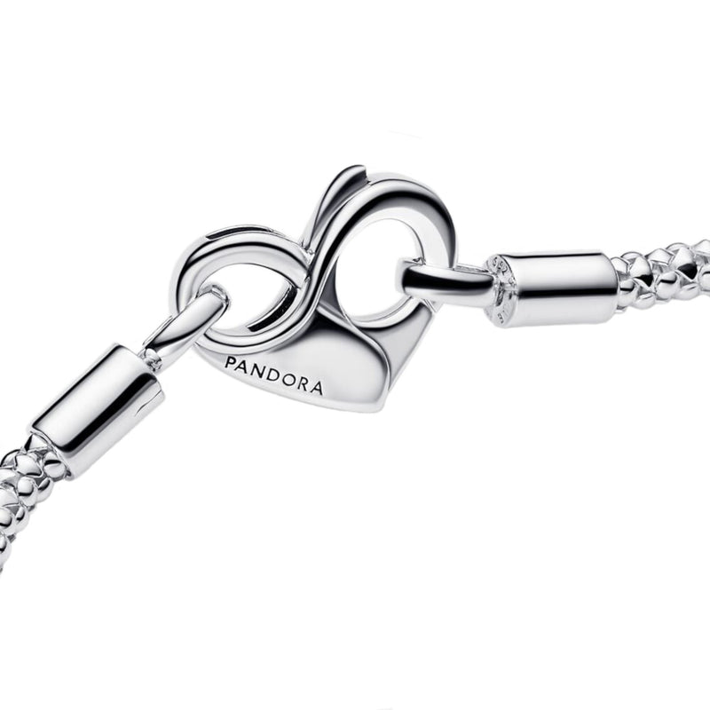 Pandora Moments 925 Sterling Silver Heart Claps Bracelet 592453C00-17-zoom-