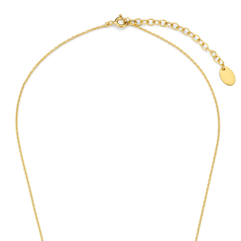 Violet Hamden Luna 925 Sterling Zilveren Gold Plated Ketting met Manen en Groene Zirkonia Steentje VH340042-zoom-