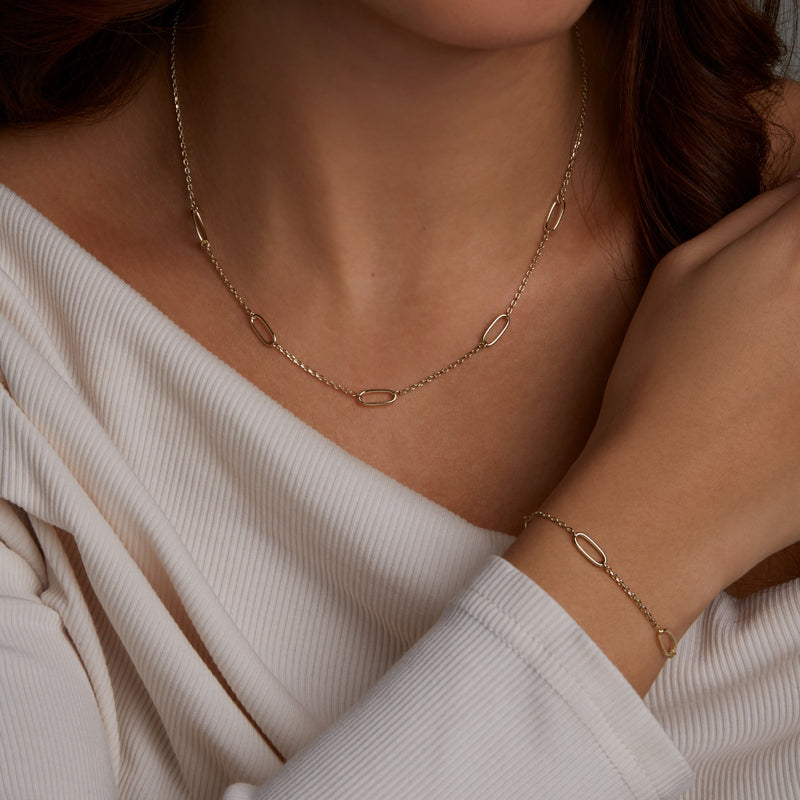 Beloro Jewels Regalo d'Amore 9 karaat gouden ketting en armband cadeauset BO90030-zoom-