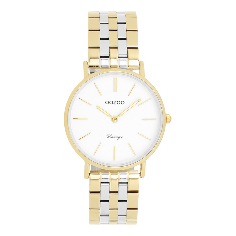 OOZOO Vintage Gold and White Women's Watch C20407-zoom-
