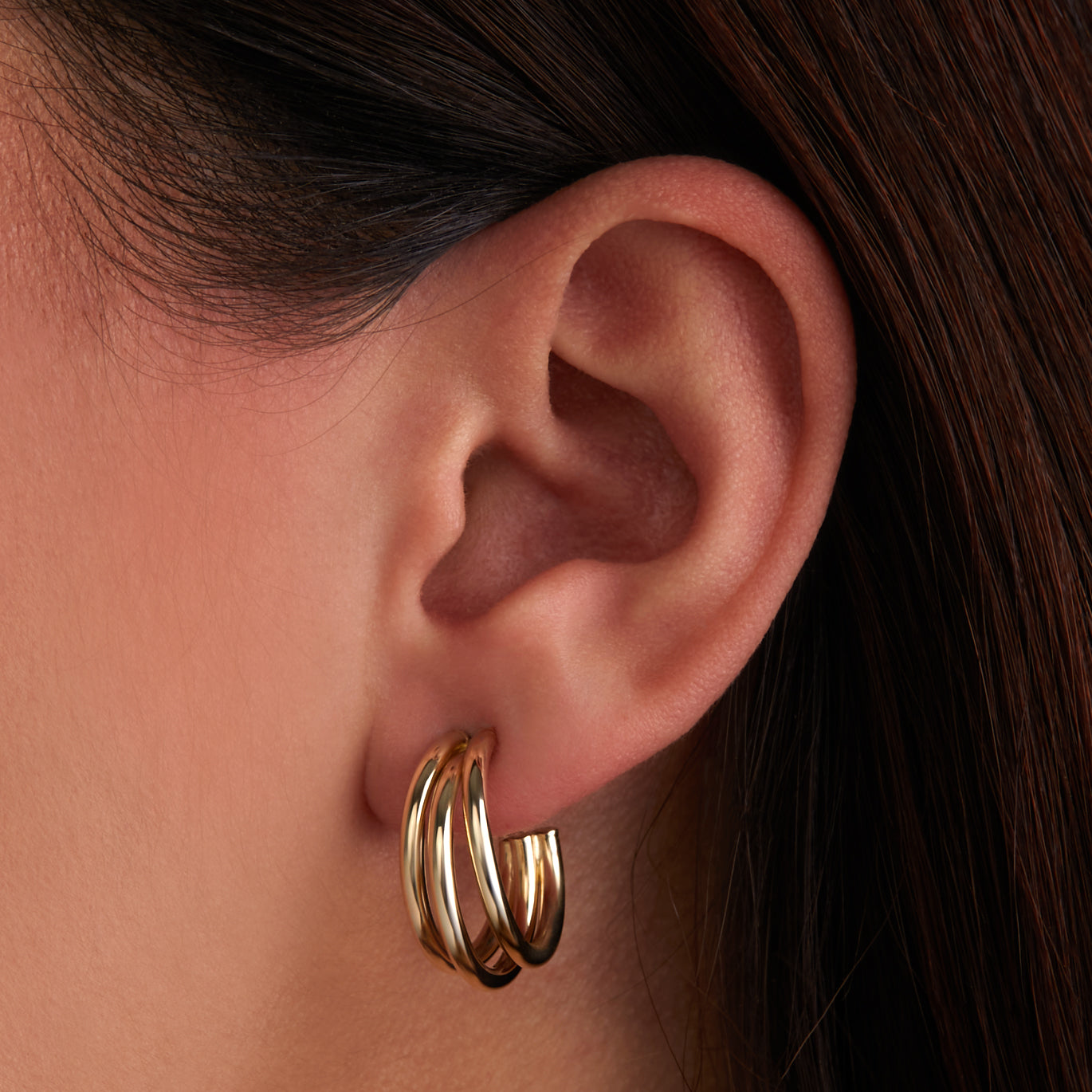 Beloro Jewels Della Spiga Mariela 9 karat gold hoop earring (20 mm) BO360100