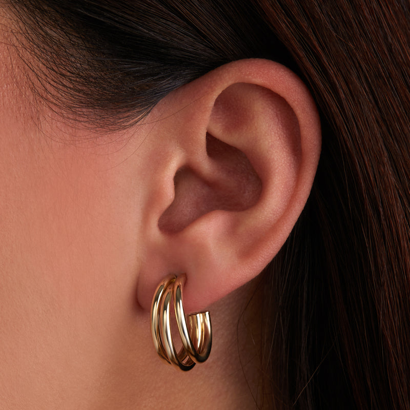 Beloro Jewels Della Spiga Mariela 9 karaat oorringen (20 mm) BO360100-zoom-