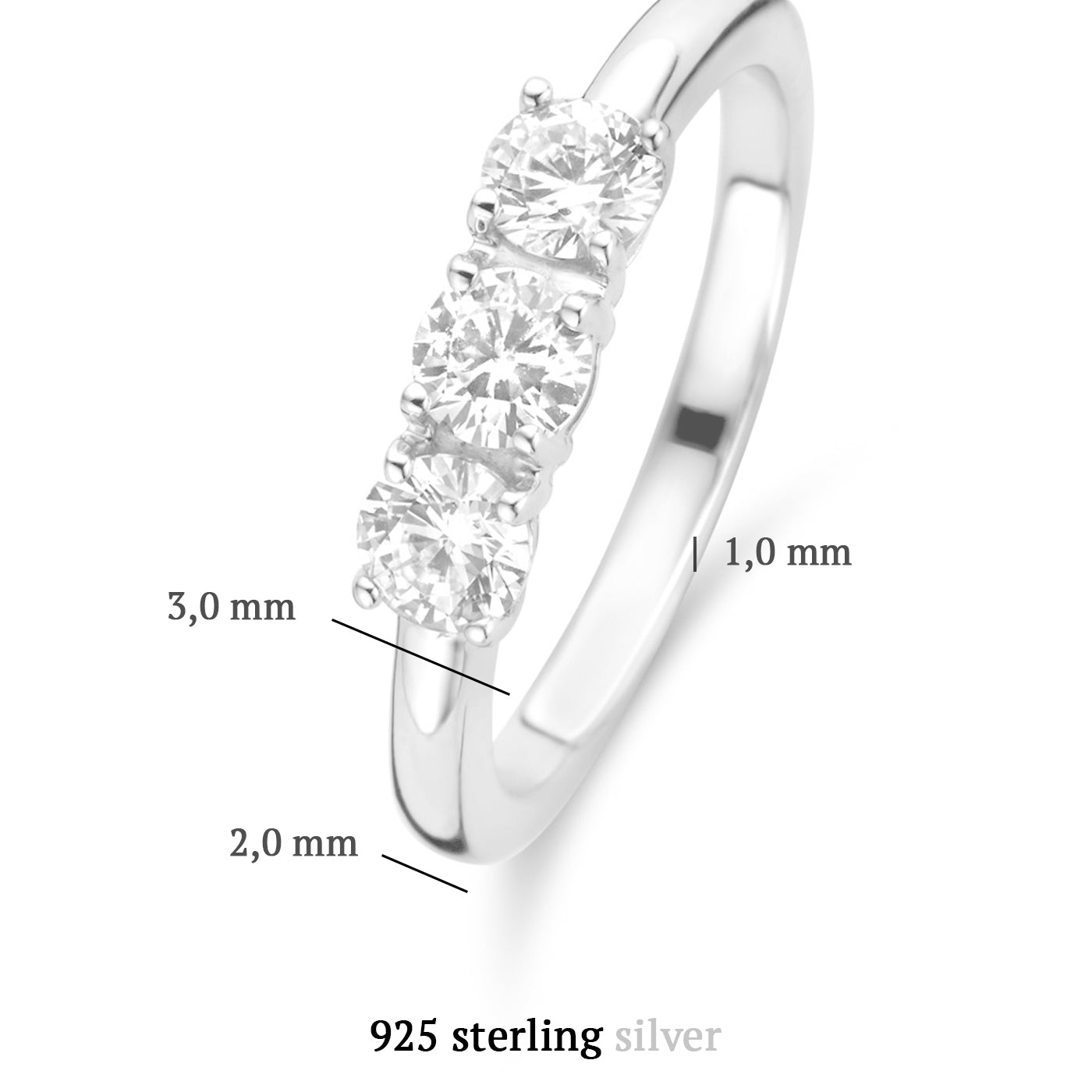 Parte Di Me Ponte Vecchio Santa Trinita 925 sterling zilveren ring PDM33006-60