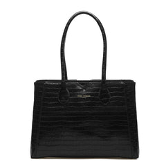 Isabel Bernard Honoré Cloè Black Croco Handbag IB25007