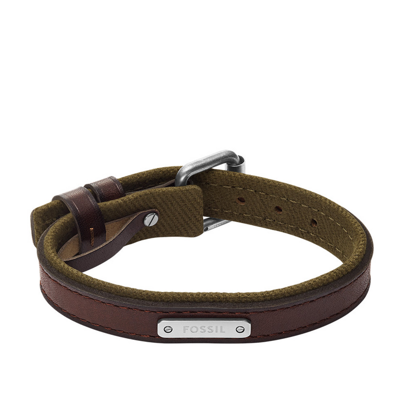 Fossil Everett Leather Men's Bracelet JA7315998-zoom-