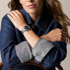 Fossil Scarlette Round Blue Dial Watch ES5457