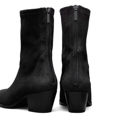 Isabel Bernard Vendôme Estelle Black Stretch Suede Boots IB53013-101-37