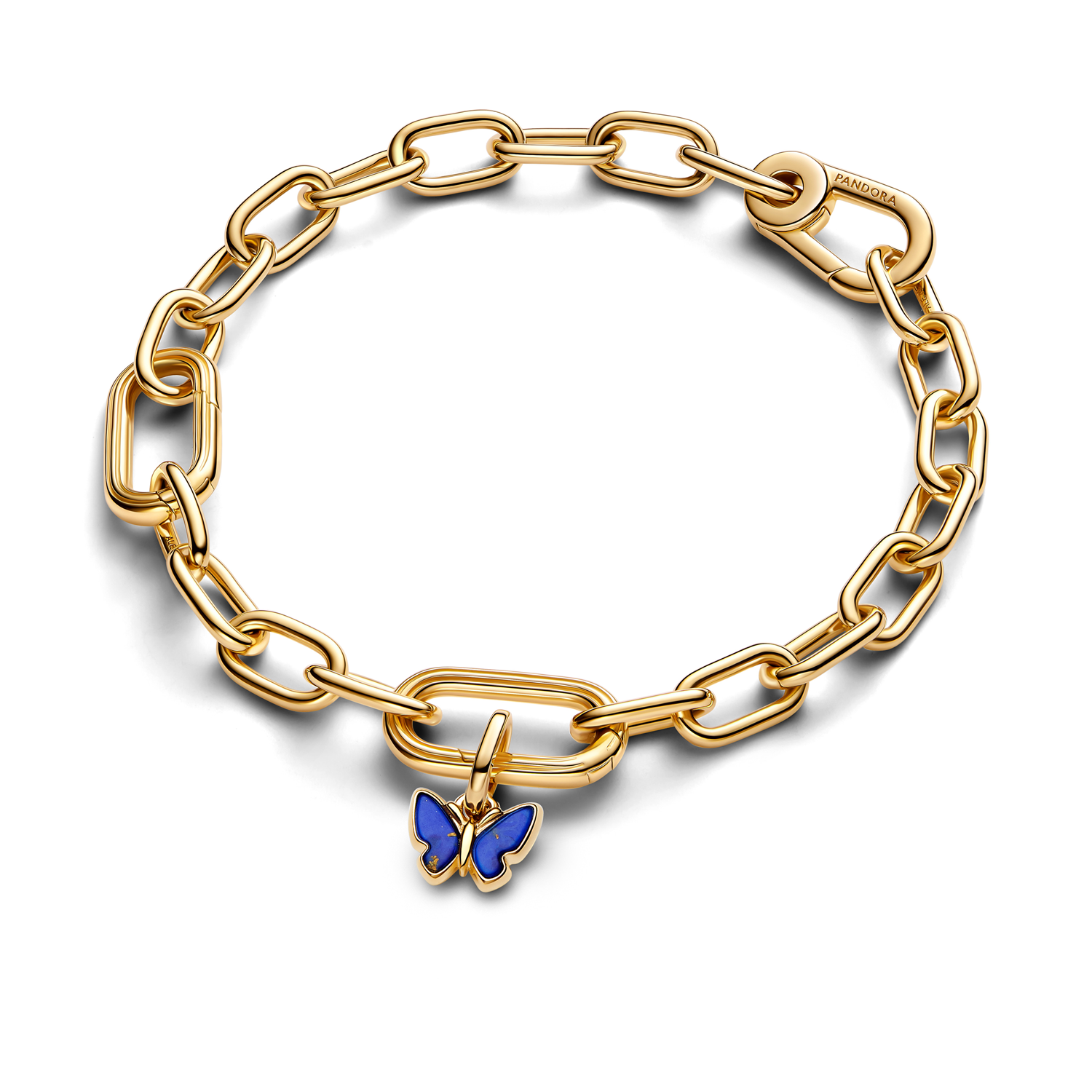 Pandora ME Gold Plated Blue Butterfly Mini Dangle Charm 763825C01