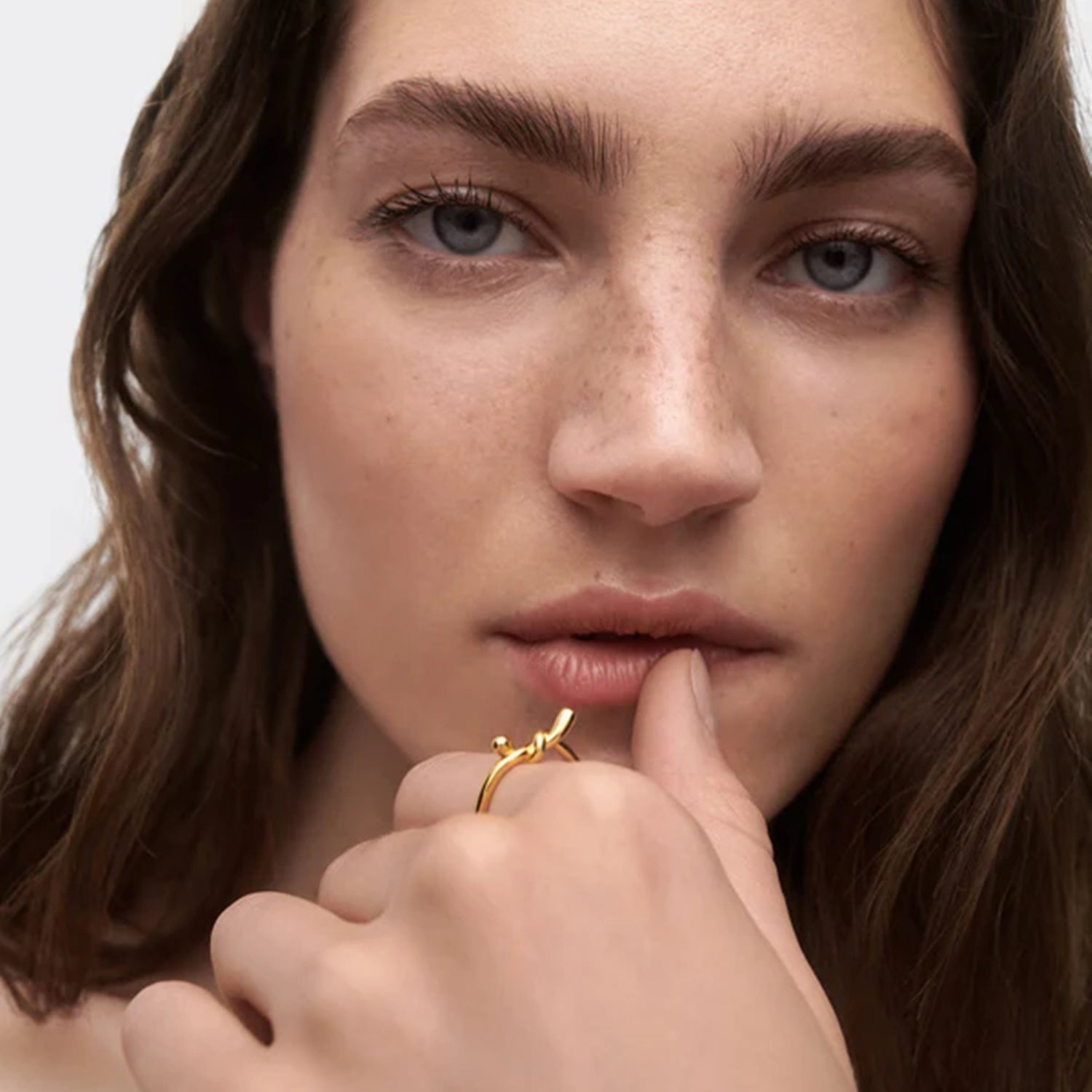 P D Paola Twist 925 Sterling Silver Ring with Gold Plating AN01-D23-10