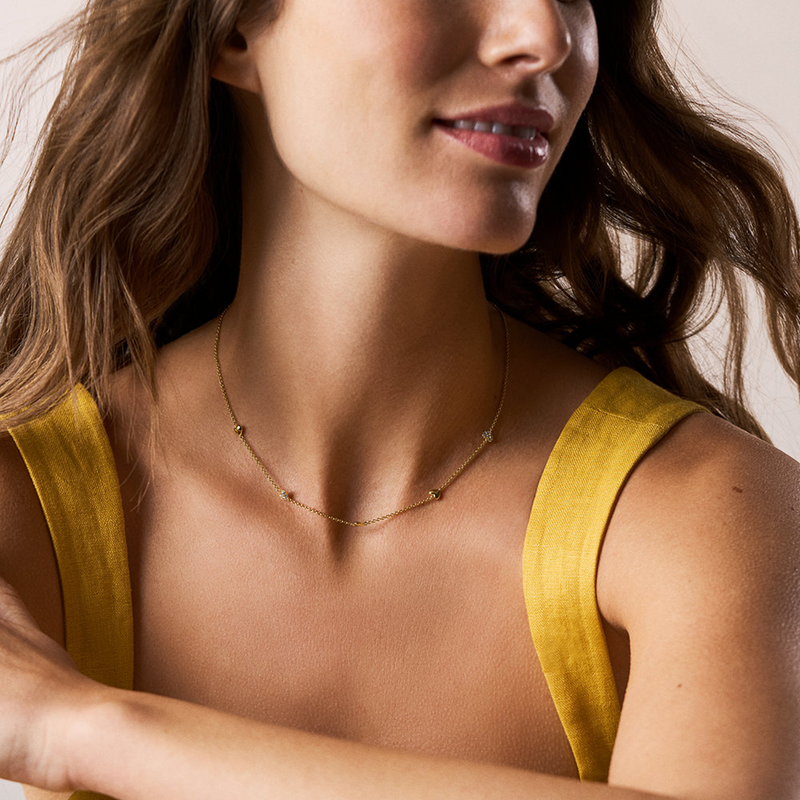 Fossil Sutton Brass Women's Necklace JA7298710-zoom-