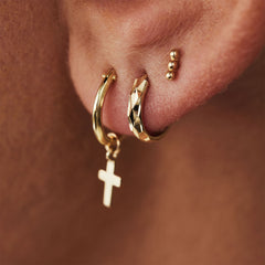 Isabel Bernard 14 Carat Golden Rivoli Claire Earstuds IB360193