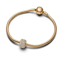 Pandora Moments Gold-coloured Charm 762820C01with14 Carat Gold Plating