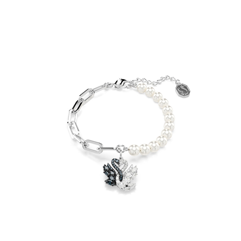 Swarovski Black & White Swan Silver Coloured Bracelet 5705720-zoom-