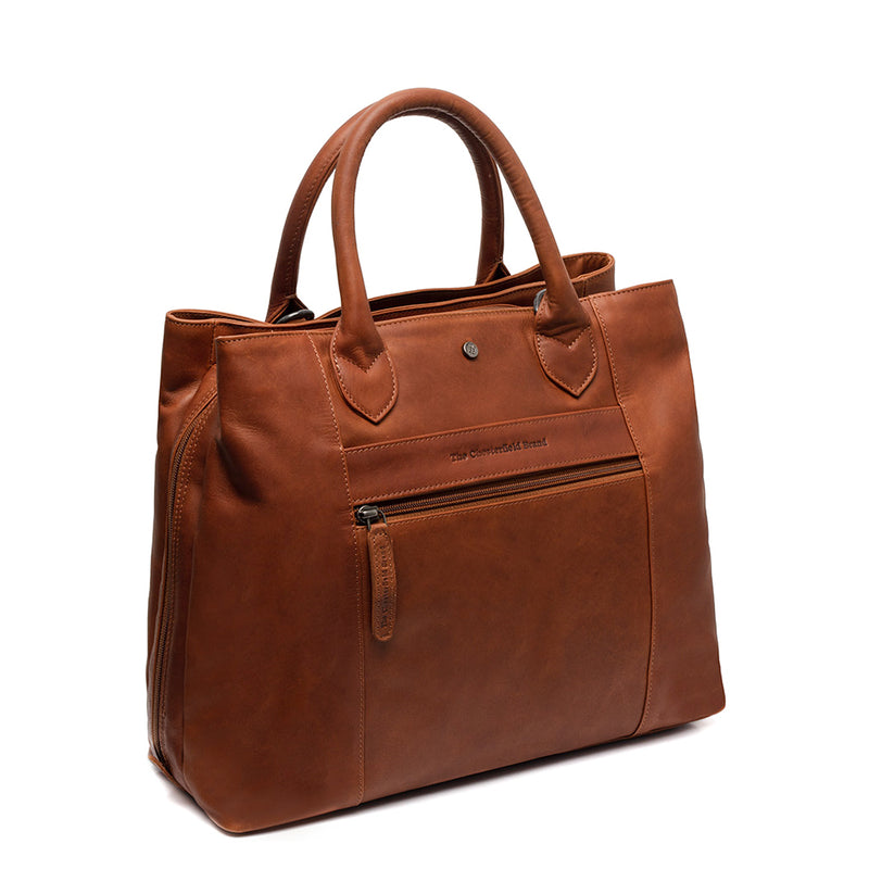 The Chesterfield Brand Passau Cognac Leather Handbag C48.129831-zoom-