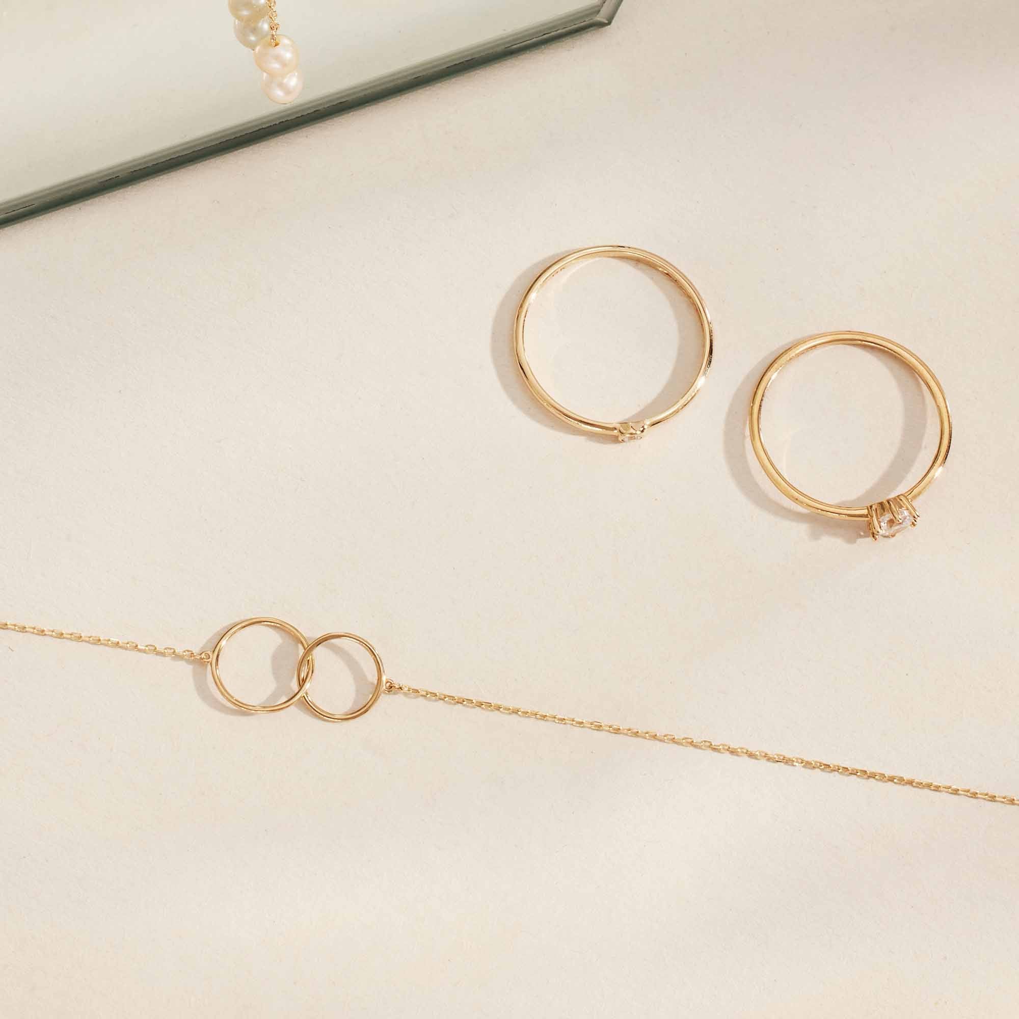 Isabel Bernard Le Marais Loulou 14 Carat Golden Bracelet IB320102 (Length: 18.00 cm)