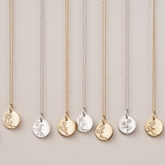 Violet Hamden Venus 925 Sterling Silver Gold-coloured Necklace with Birthflower VH340025-JUN