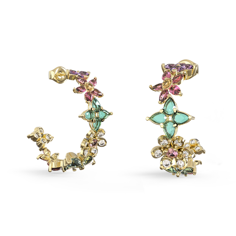 Guess Secret Garden Gold-coloured Earrings JUBE06031JWYGMCT-U-zoom-