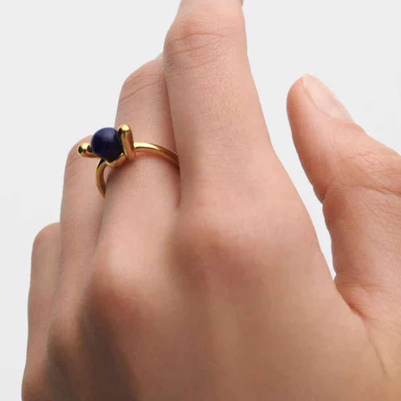 P D Paola Twist 925 Sterling Silver Ring with Gold Plating AN01-D21-12-zoom-