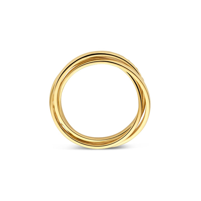 Parte di Me Ponte Vecchio Lucilla 925 Sterling Silver Gold Plated Ring with Diamond Cut PDM33072-52-zoom-