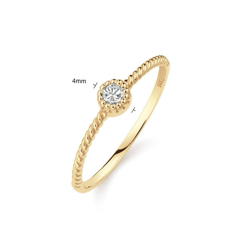Jackie Gold Grimaldi White Topaz 14 Karat Gold Ring 585 JKR25.511-54-zoom-