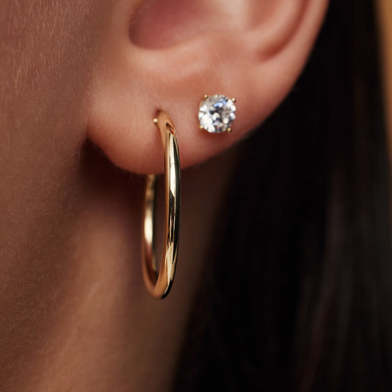 Beloro Jewels Regalo d'Amore 9 karaat gouden oorbellen set met knoop BO90037-zoom-