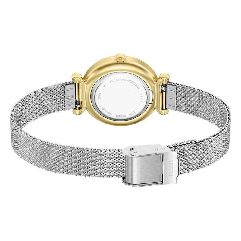 Fossil Carlie Round White Dial Watch ES5463-zoom-