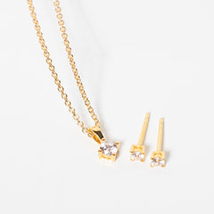 Sif Jakobs 14 karat gold plated Gift Set SJ-P4MRDE3MRD-YG-CZ