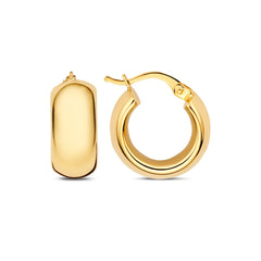 Beloro Jewels Della Spiga Susana 9 karat gold hoop earring (10 mm) BO360099