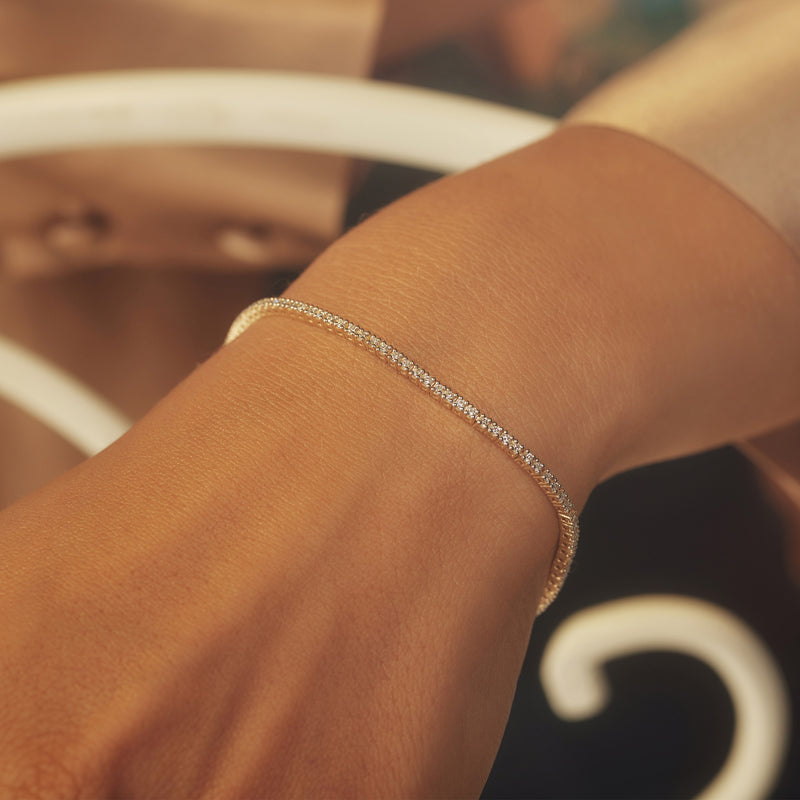 Isabel Bernard De la Paix Madeline 14 Karaat Gouden Tennis Armband | Diamant 1.08 ct | IBD320005-zoom-