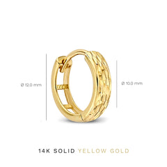 Isabel Bernard Rivoli Laura 14 Carat Golden Hoop Earrings IB360143