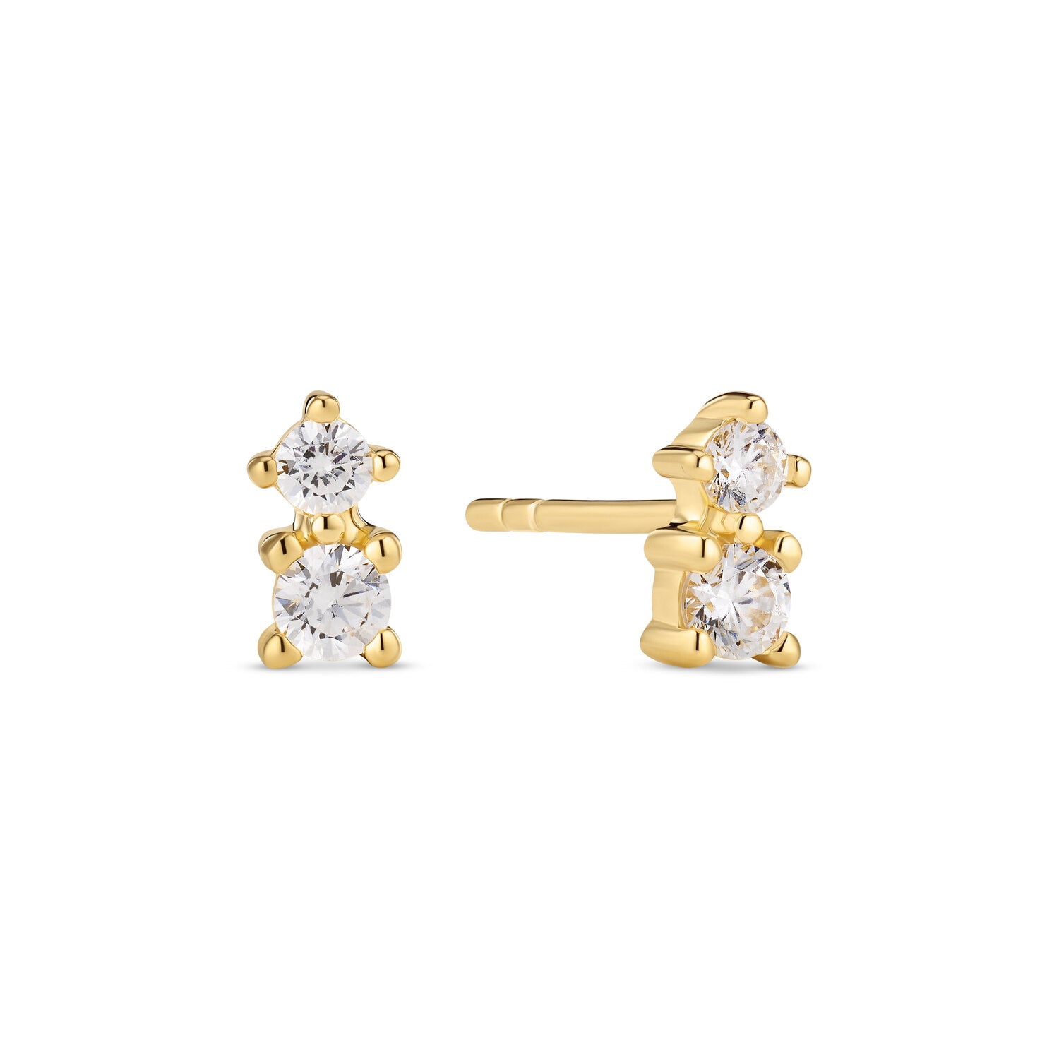 Sif Jakobs Gold Plated Lucente Due Earrings SJ-E2702-CZ-YG