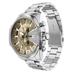 Diesel Mega Chief Slim Round Gold Dial Watch DZ4702