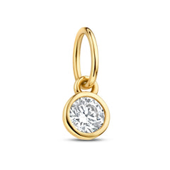 Isabel Bernard Le Marais Round Zirconia 14 karat gold charm IB350060