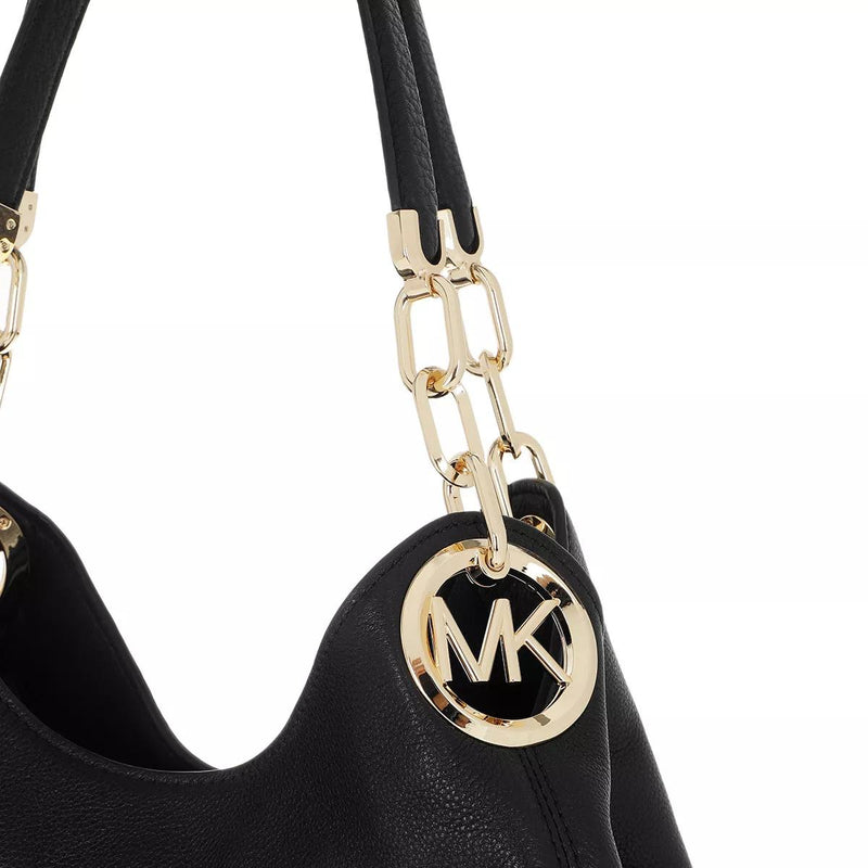 Michael Kors Lillie Black Leather Shoulder Bag 30T9G0LE3L-001-zoom-