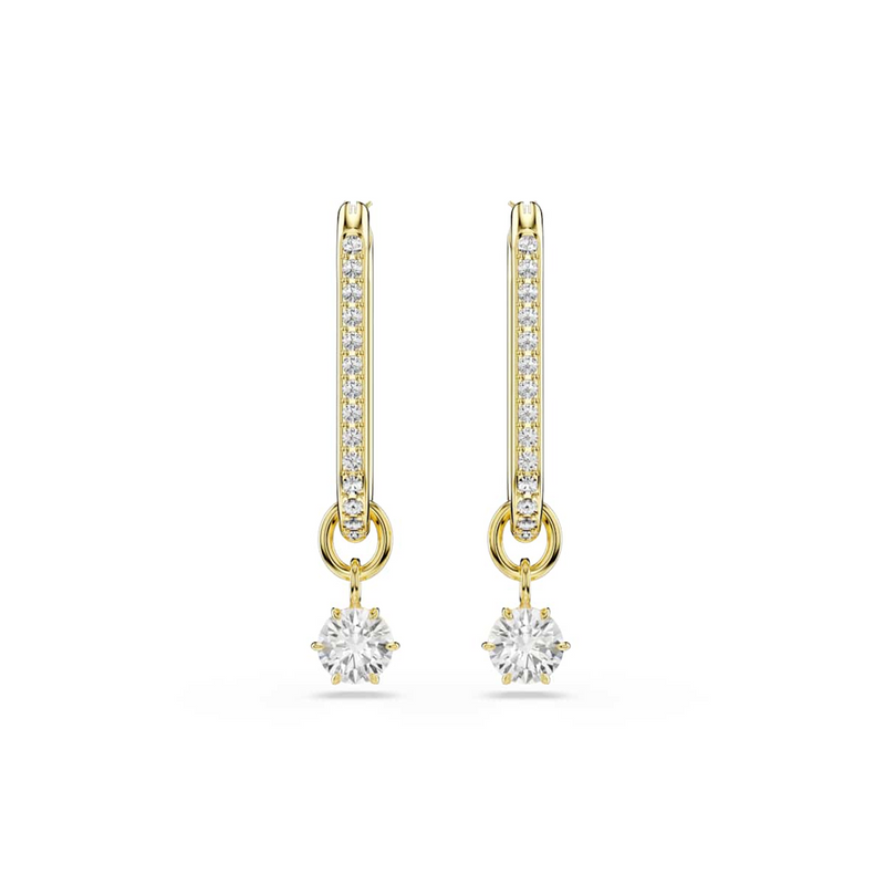 Swarovski Constella Gold Coloured Earrings 5728587-zoom-