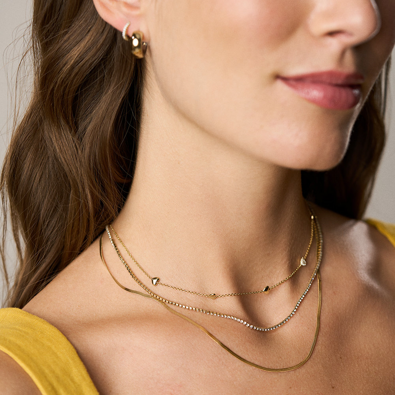 Fossil Sutton Brass Women's Necklace JA7298710-zoom-