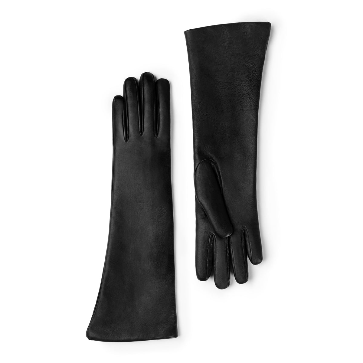 Isabel Bernard Honoré Ines black goatskin leather gloves IB67005-301-6.5