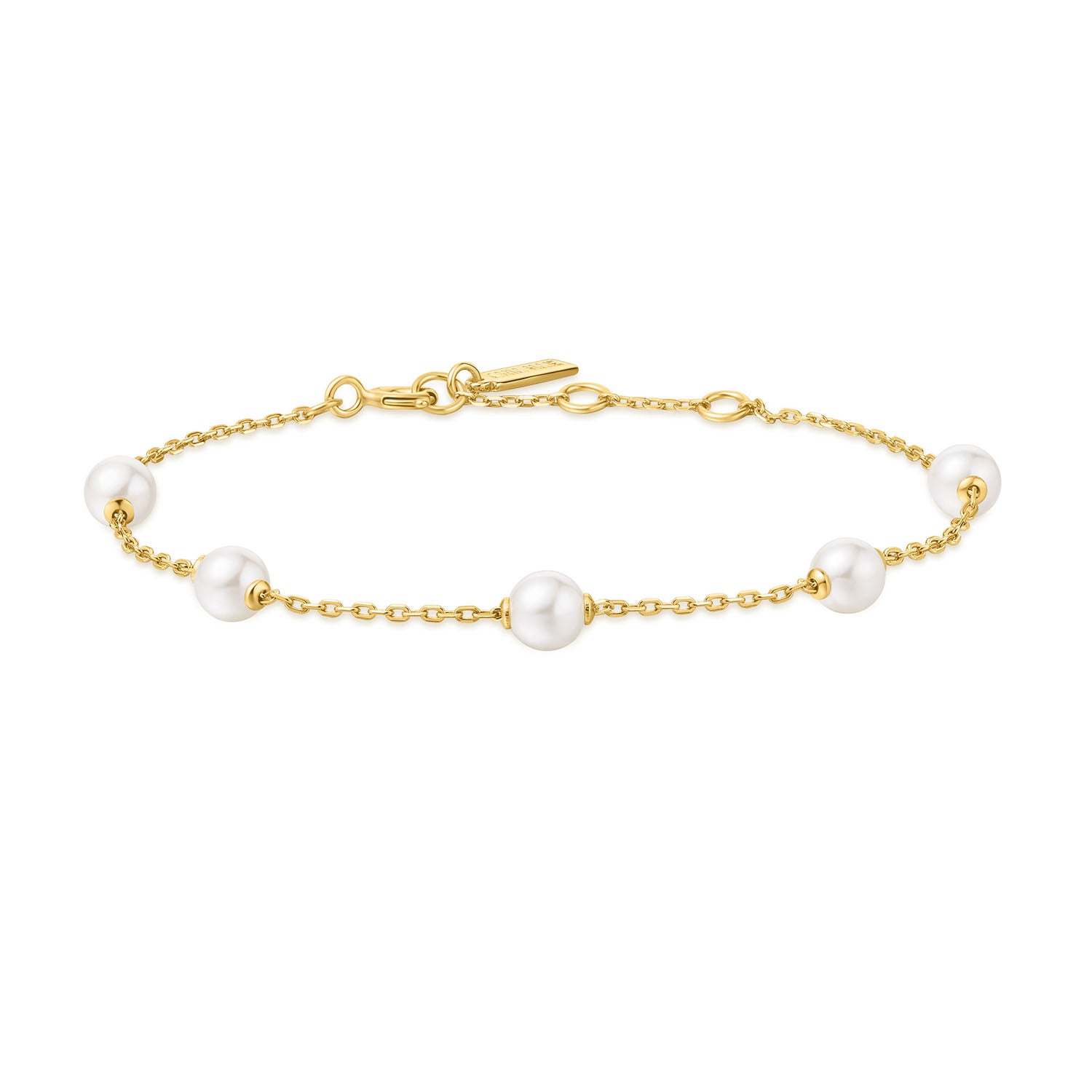 Ania Haie Miss Dainty Gold Coloured Pearl Bracelet AH-B065-01G
