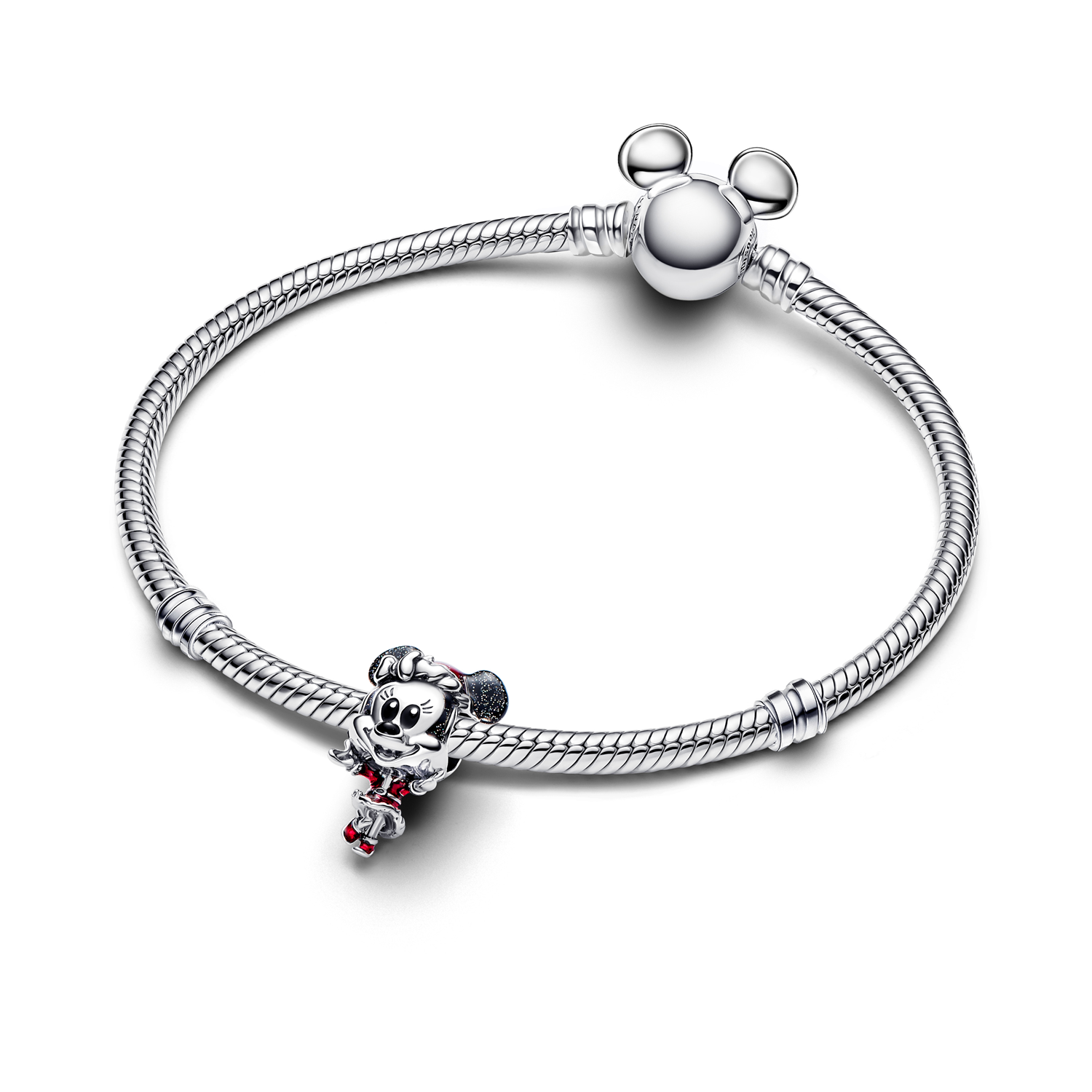 Pandora Disney 925 Sterling Silver Minnie Mouse Holiday Charm 794218C01