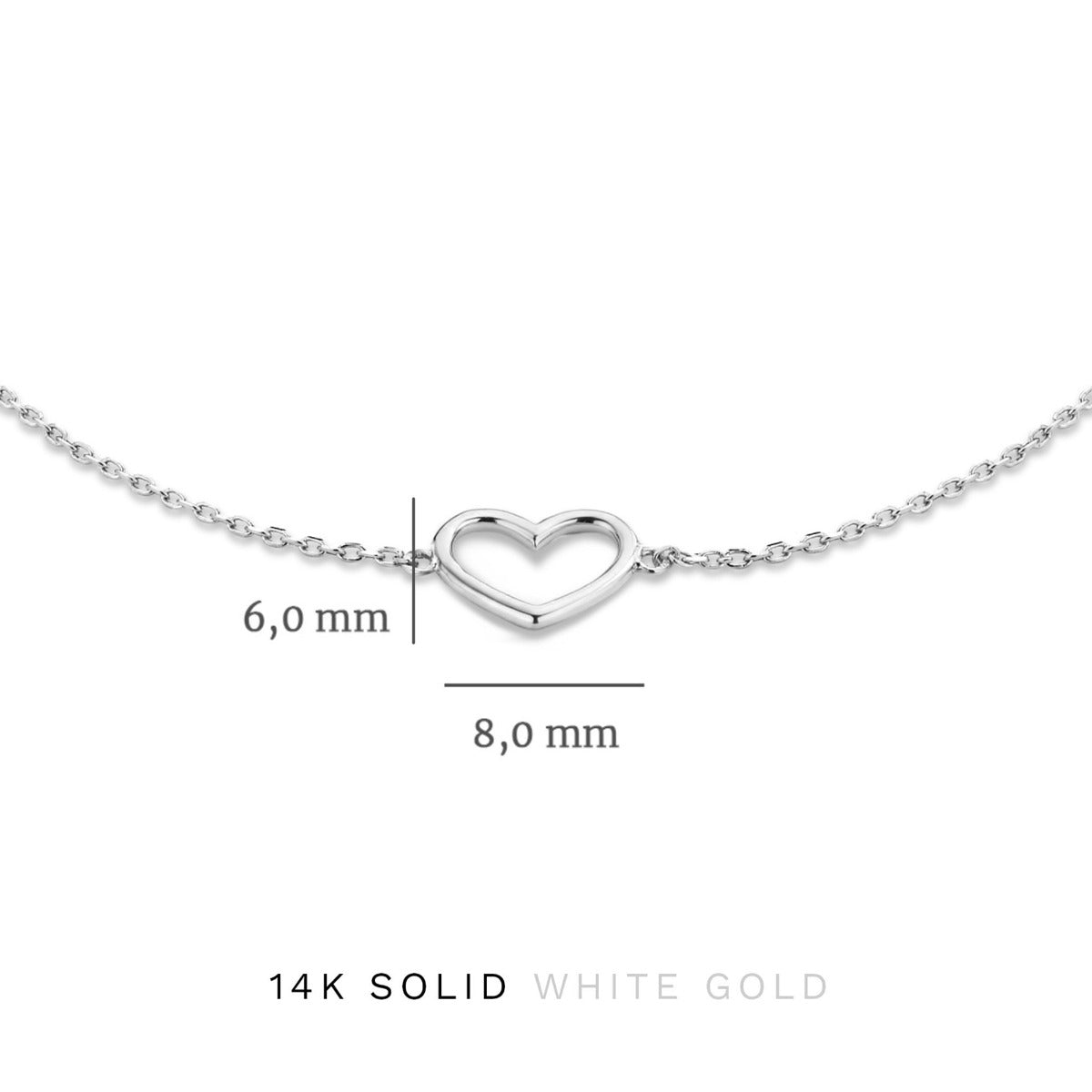 Isabel Bernard Cadeau d'Isabel 14 Carat Whitegold Necklace and Bracelet giftset IB90059