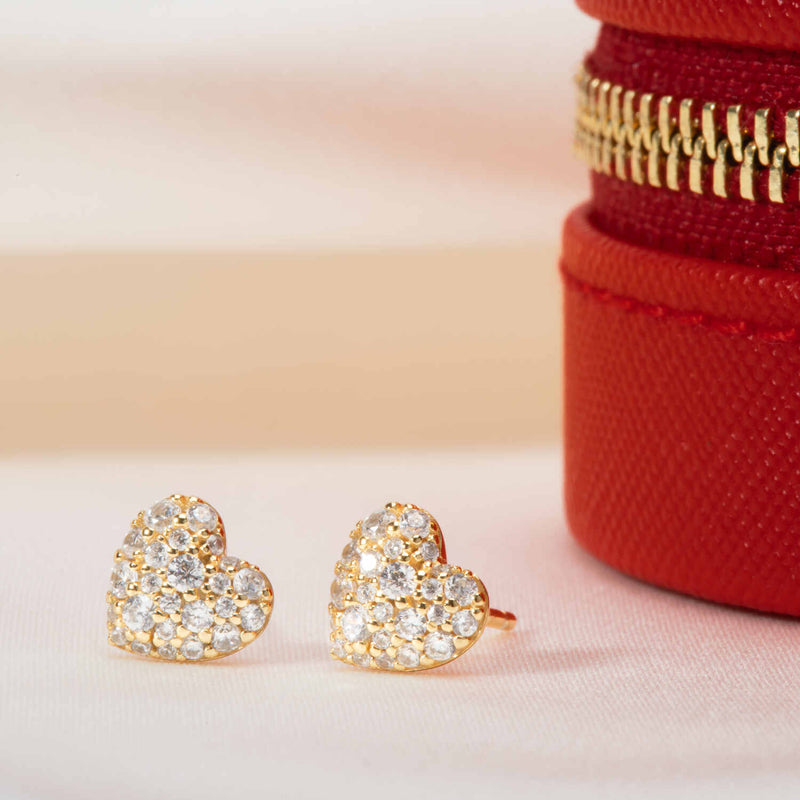 Sif Jakobs Caro Gold Plated Zirconia Earrings SJ-E72350-CZ-YG-zoom-