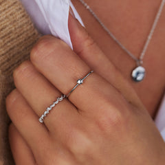 Violet Hamden Sisterhood Twisted Lunar 925 Sterling Silver Ring VH33005-50 (size: 50)