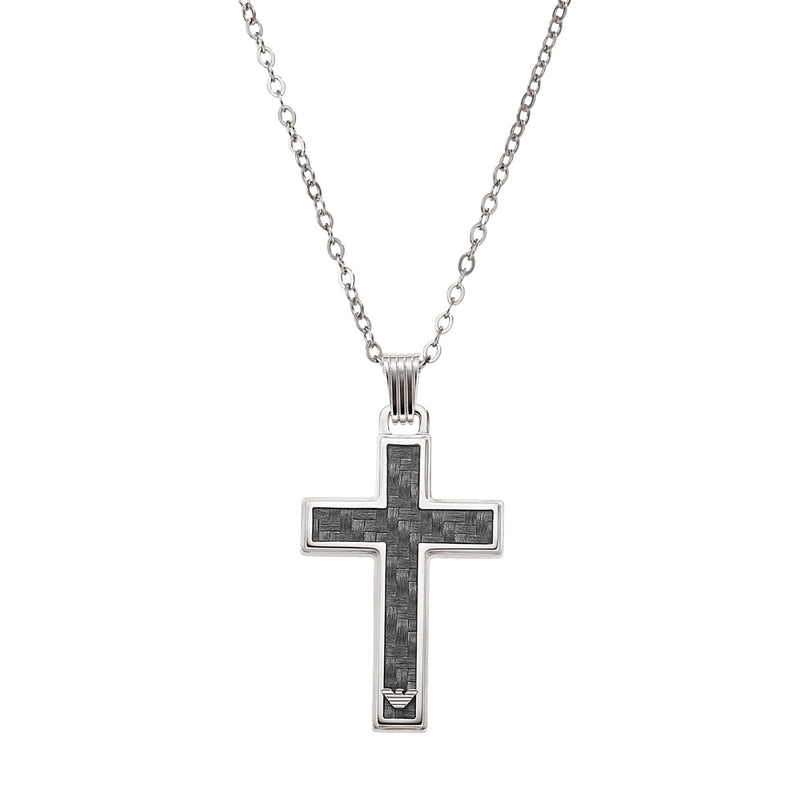 Emporio Armani Silver-coloured Men's Necklace EGS1705040 (Length: 50.00 - 55.00 cm)-zoom-