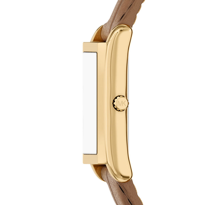 Michael Kors Essex Rectangular Gold Dial Watch MK7584-zoom-