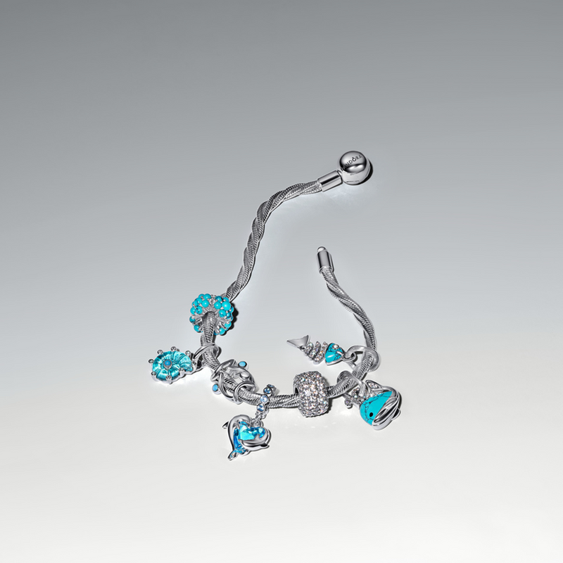 Pandora Moments 925 Sterling Zilveren Turquoise Walvis Bedel 793822C01-zoom-