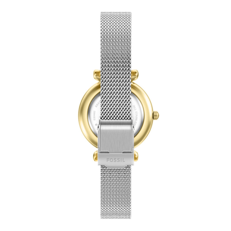 Fossil Carlie Round White Dial Watch ES5463-zoom-