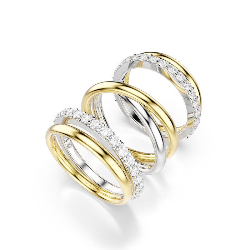 Swarovski Hyperbola Gold Plated Ring 5740413-zoom-